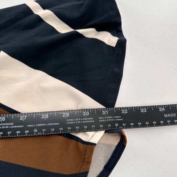 Lildy Printed Handkerchief Hem Tunic Top Size S-M Retro Hippie 70s Colorblock - Picture 4 of 9